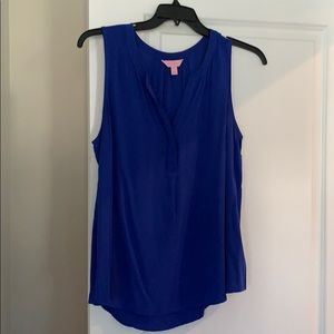 Lilly Pulitzer Sleeveless Stacey Top, Royal Blue